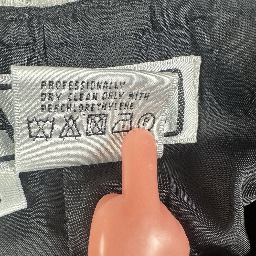 VTG 90s Carlisle 100% Wool Pants Women's 6 Black‎ Lined Side Zip Career Preppy - Picture 11 of 14